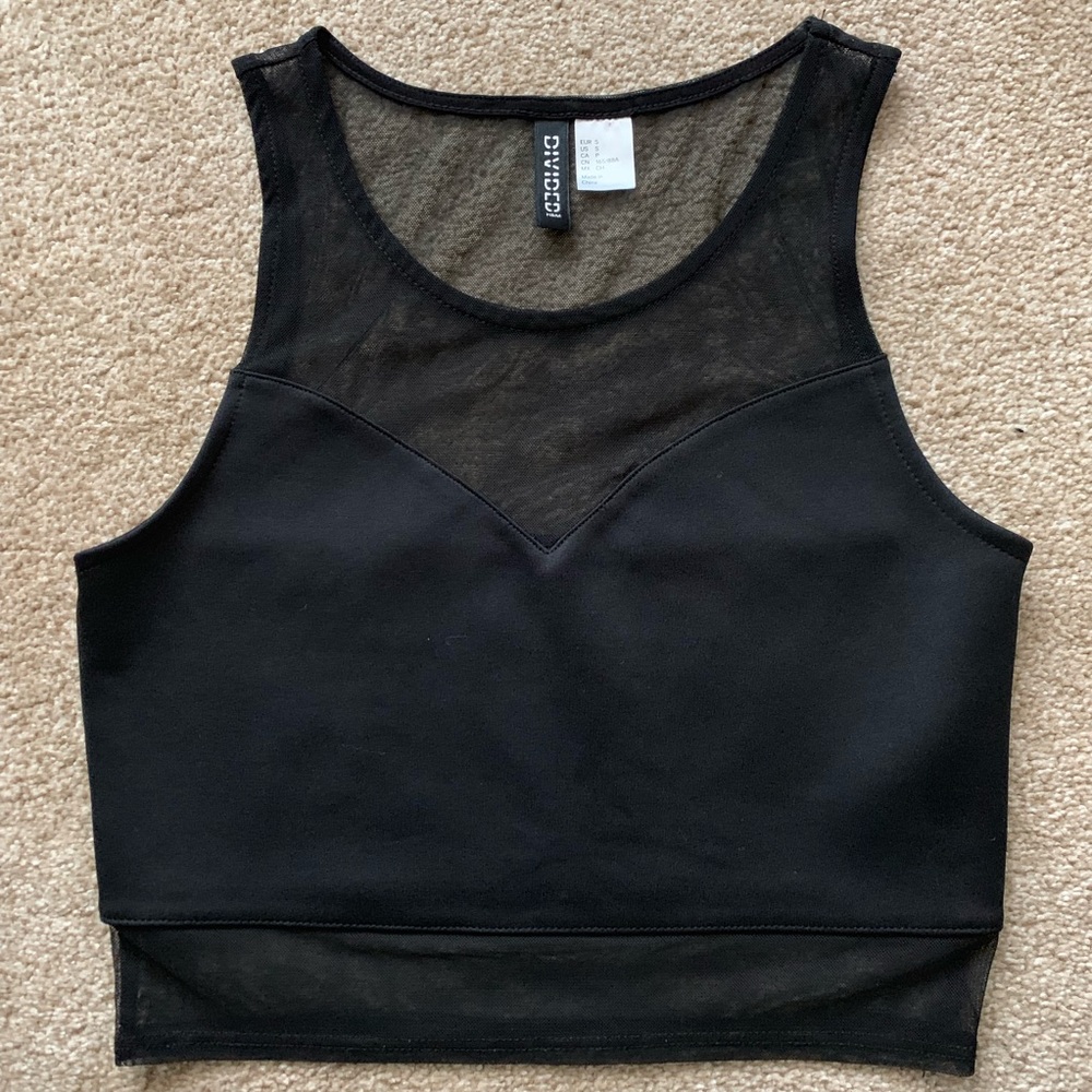 H&M Black crop top - Size Small - Picture 1 of 4